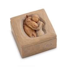 Willow Tree Adorable You Statuetta Con Cane Scuro - Figura Dipinta A Mano Per Collezionisti