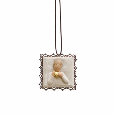 Willow Tree - Heart of Gold  Ornament, metal edge